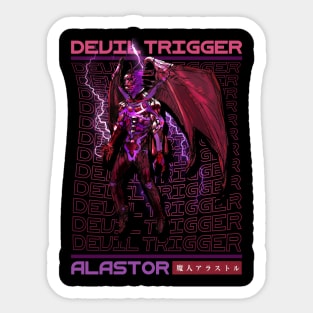 Alastor Devil trigger brutalism Sticker